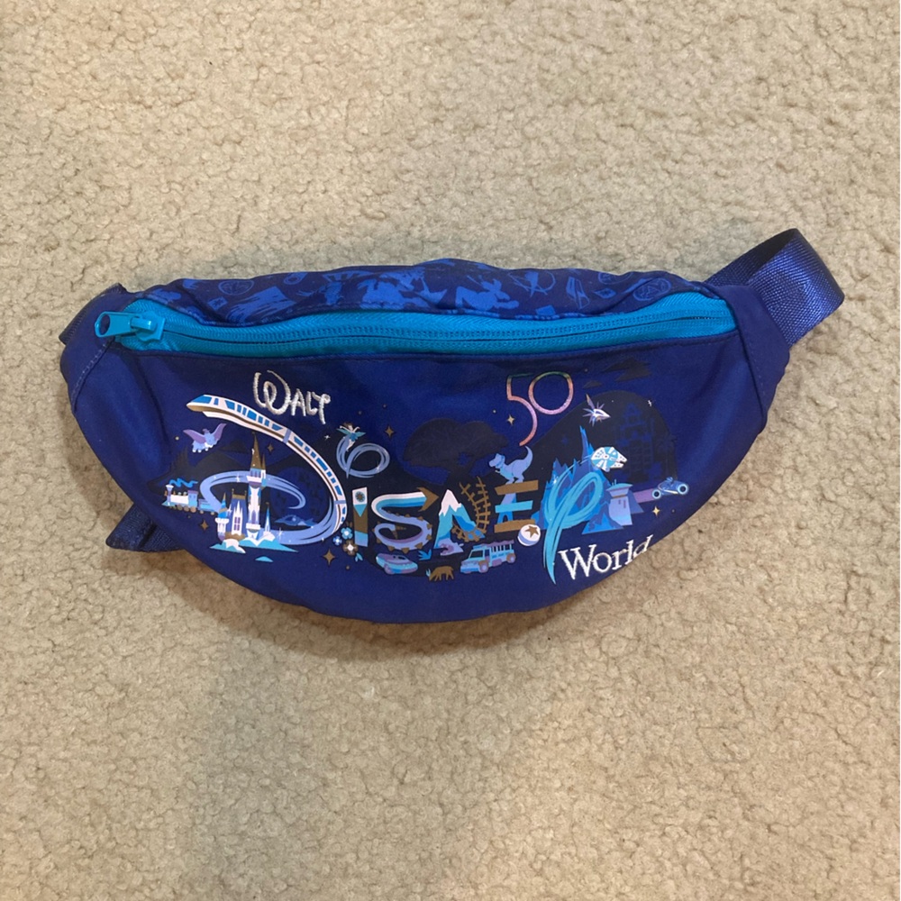 Walt Disney World Blue 50th Celebration Fanny Pack